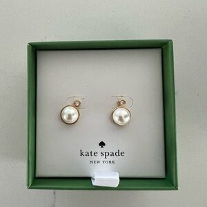 Kate Spade Gold Faux Pearl Stud Earrings